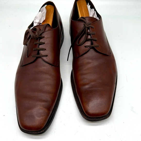 Ermenegildo Zegna leather derby shoes 11 excellent condition - Picture 1 of 5